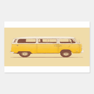 Yellow Van   Florent Bodart Rectangular Sticker