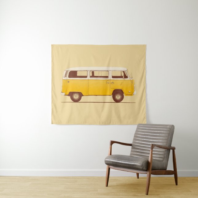 Yellow Van | Florent Bodart Tapestry (In Situ (Horizontal))