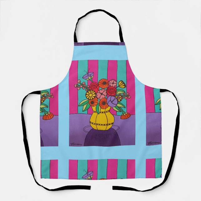 Yellow Vase Apron (Front)