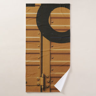 Yellow vehicle cargo carrier bath towel