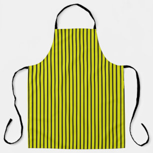 Yellow Vertical stripes pattern Apron