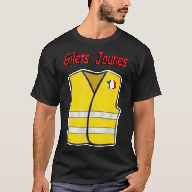 Yellow Vest s For Support France Demonstration T-Shirt (Front)
