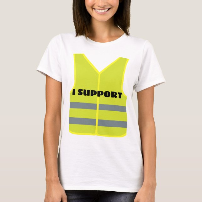 Yellow vest support design T-Shirt (Front)