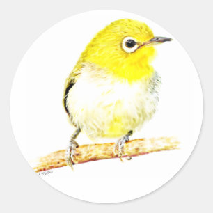 Yellow Viero Classic Round Sticker