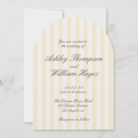 Yellow Vintage Elegant Striped Wedding
