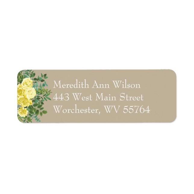 Yellow Vintage Rose Elegant Wedding (Front)