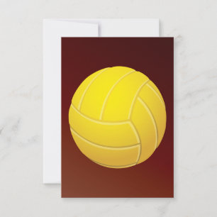 Yellow Volleyball Earthy Red Background