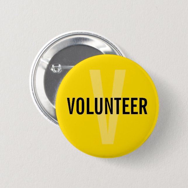 Yellow Volunteer Badge (Front & Back)