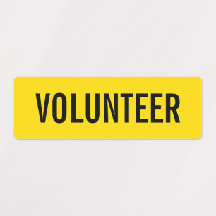 Yellow Volunteer Badge