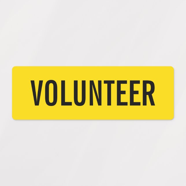 Yellow Volunteer Badge (Design 1)