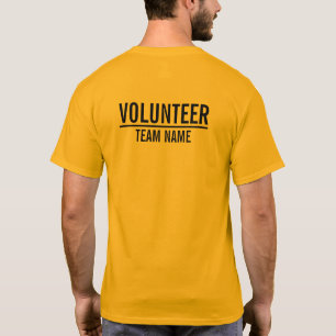 Yellow Volunteer with Custom Team Name T-Shirt