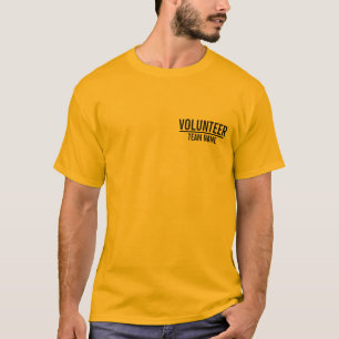 Yellow Volunteer with Custom Team Name T-Shirt