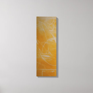 Yellow w/ White Abstract Canvas Print