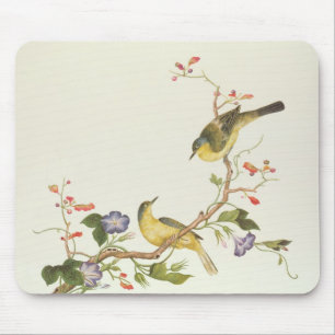 Yellow Wagtail with blue head Mouse Mat
