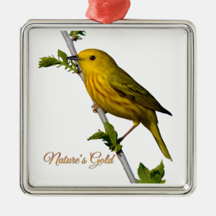 Yellow Warbler “Nature’s Gold” Christmas Ornament