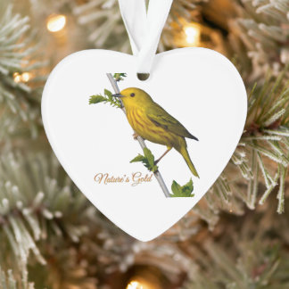 Yellow Warbler “Nature’s Gold” Christmas Ornament