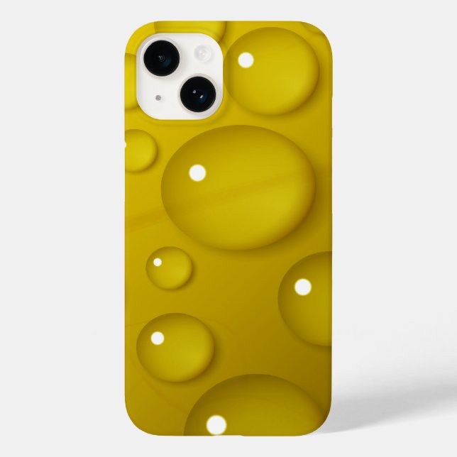 Yellow Water Drop Background Case-Mate iPhone Case (Back)