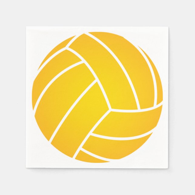 Yellow Water Polo Ball Napkins (Front)