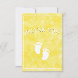 Yellow Watercolor Baby Shower Rectangle Template 