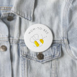 Yellow Watercolor Buzzing Bumble Bee Mum to Bee 7.5 Cm Round Badge<br><div class="desc">Celebrate your Baby Shower with these sweet watercolor bumble bee return address stickers.</div>