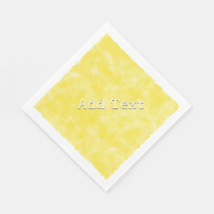 Yellow Watercolor Custom Text Baby Shower Napkin