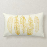 Yellow Watercolor Feather Tribal Print Pillow<br><div class="desc">This feather tribal print comes in 5 watercolor versions,  multicolor watercolor plus faux gold foil! So many options.</div>