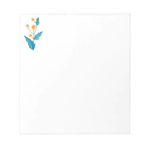 Yellow watercolor flower notepad