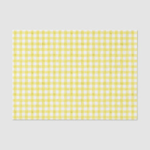 Yellow Watercolor Gingham Tissue Paper