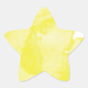 Yellow Watercolor Star Sticker