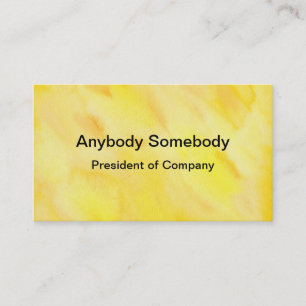 Yellow Watercolor Wash Business Card