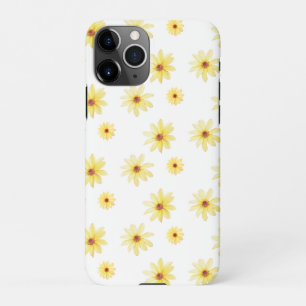 Yellow  watercolour dahlia flower pattern iPhone 11Pro case