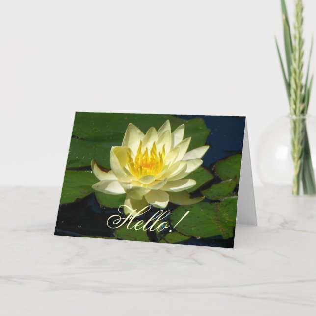 Yellow Waterlily Greeting Card (Front)