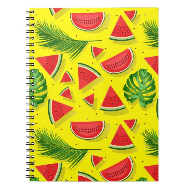 Yellow Watermelon Leaf  Notebook (Front)