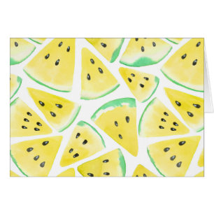 Yellow watermelon slices pattern