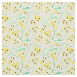Yellow watermelon slices pattern fabric