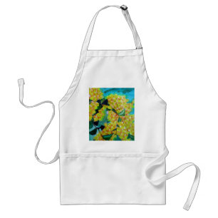 Yellow Wattle native Australian flower art Standard Apron