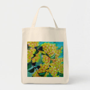 Yellow Wattle native Australian flower art Tote Bag