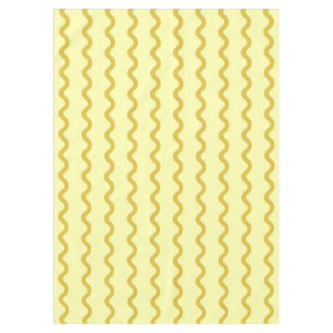 Yellow Wavy Stripe Minimalist Modern Dining Decor Tablecloth