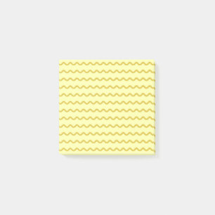 Yellow Wavy Stripe Minimalist Modern Stationery Post-it Notes
