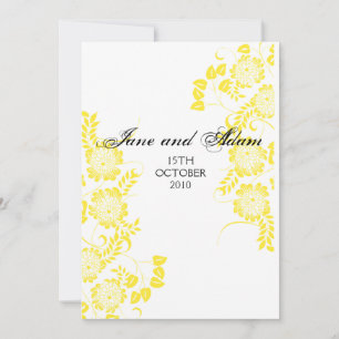 yellow wedding invitation