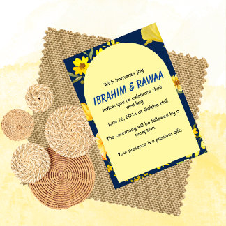 Yellow Wedding Simple Card