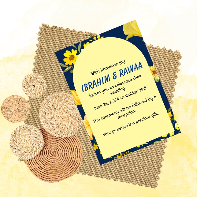 Yellow Wedding Simple Card (Creator Uploaded)