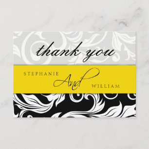 Yellow Wedding Thank You Card
