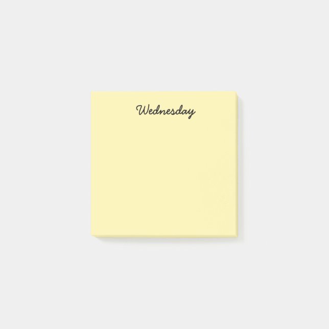 Yellow Wednesday Post-it Notes (Front)