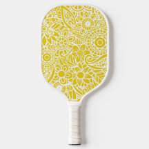 Yellow & White Abstract Floral Tropical Hawaiian