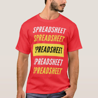 Yellow white and black spreadsheet repeat design t T-Shirt