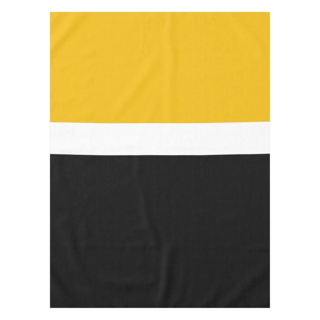Yellow White Black Colour Block Style Design  Tablecloth (Front)