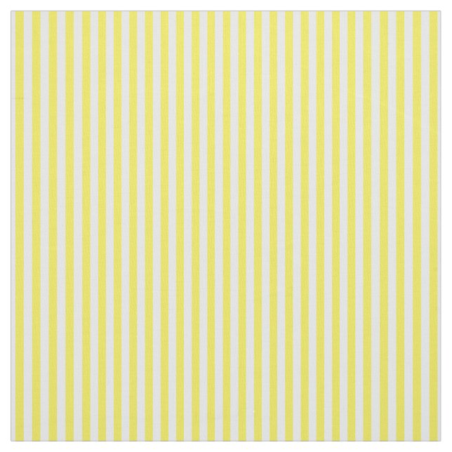 Yellow White Cabana Stripe Fabric (Swatch)