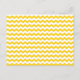 yellow white chevrons postcard