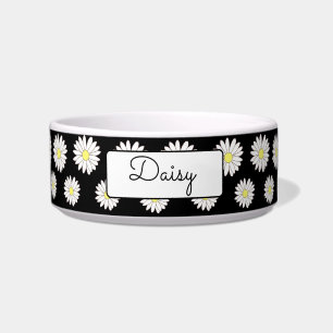 Yellow & White Daisies Personalised Bowl